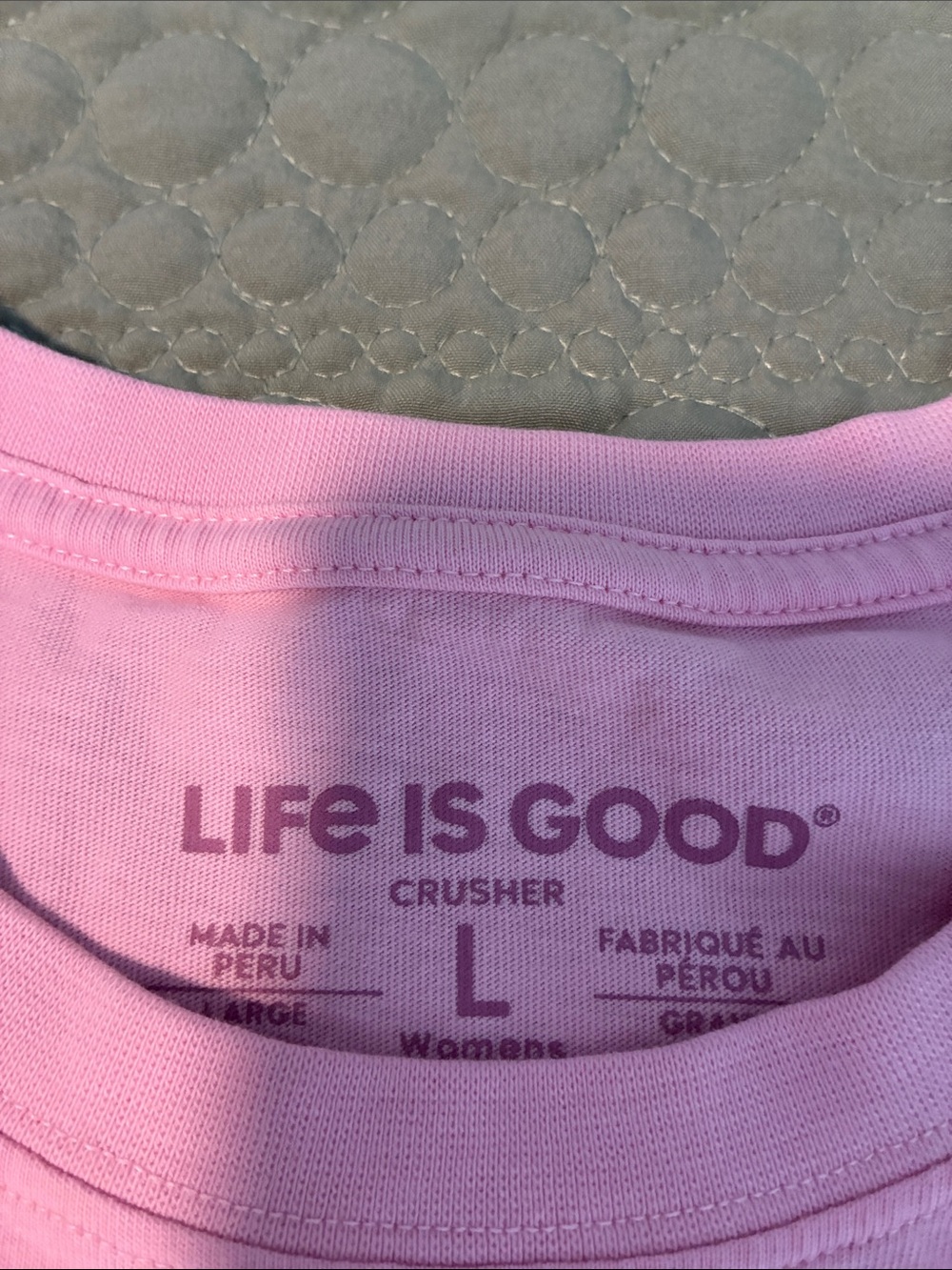 Life Is Good Pink Tee with Colorful Butterfly & Floral Row - Picture 3 of 5